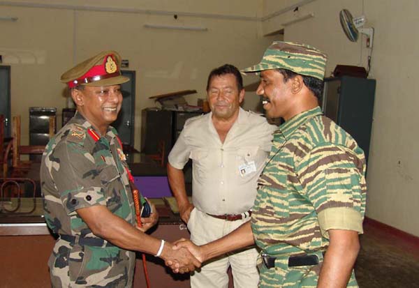 Major General S.H.S. Kottegoda, Eastern Overall Operational Command, Sri Lanka Army, Mr. Hagrup Haukland, Acting Head of SLMM and Col. Ramesh, LTTE's Special Commander for Batticaloa and Ampara